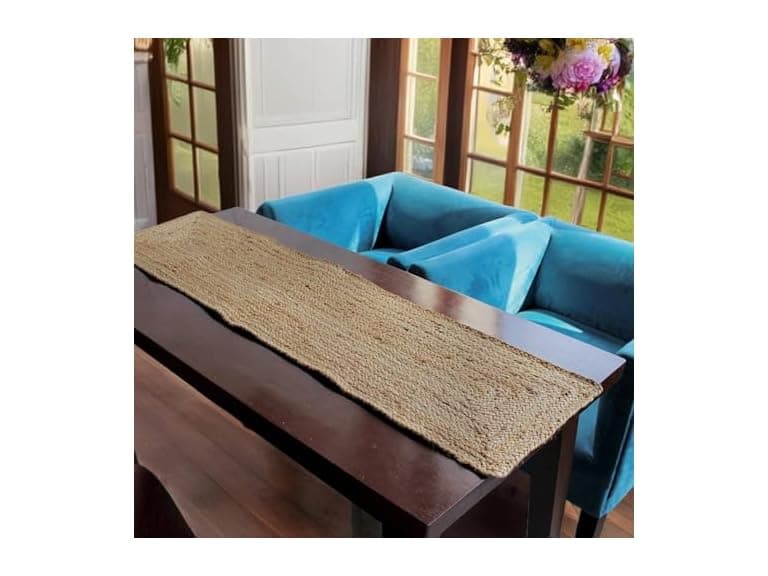 48 In Natural Jute Braided Table Runner - Image 1