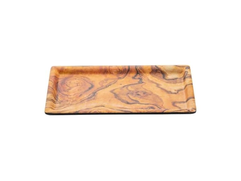 TableCraft 12953 Serving Tray, Olive Wood Decal Melamine Serving Tray - Image 1