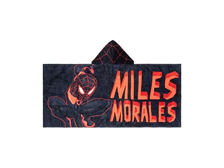 Spiderman Miles Morales Hooded Bath Towel - Image 1