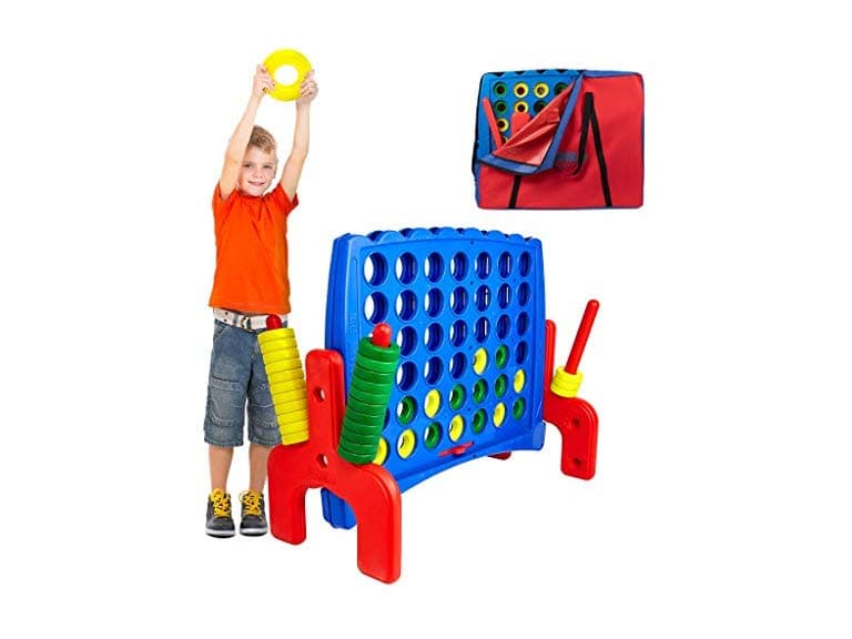 Jr Giant 4 in a Row Connect Game w/ Bag (Open Box) - Image 1