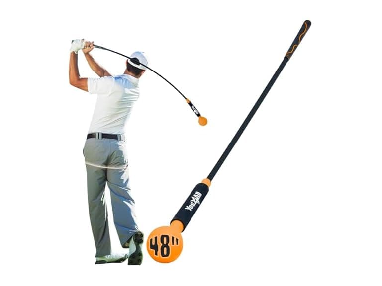 Yes4All 48 Inches Golf Swing Trainer - Orange - Image 1