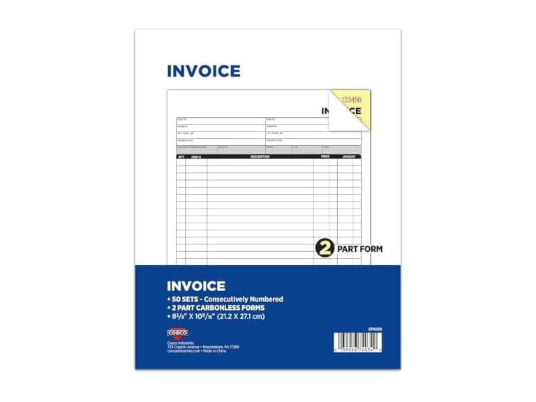 COSCO Carbonless Invoice Book - Image 1