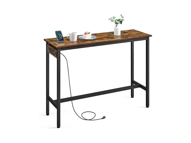 VASAGLE Narrow Long Sturdy Table w-Charging - Image 1