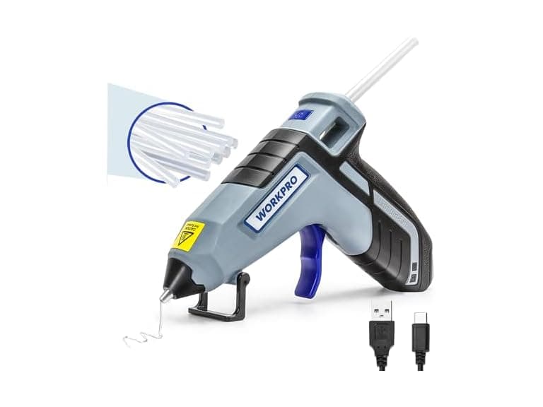 WORKPRO 3.6V Hot Glue Gun w/20 Sticks - Image 1