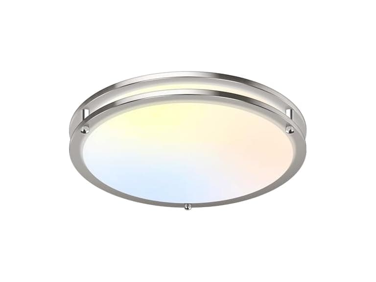 GoBright 18in Nickel LED Ceiling Light - Image 1