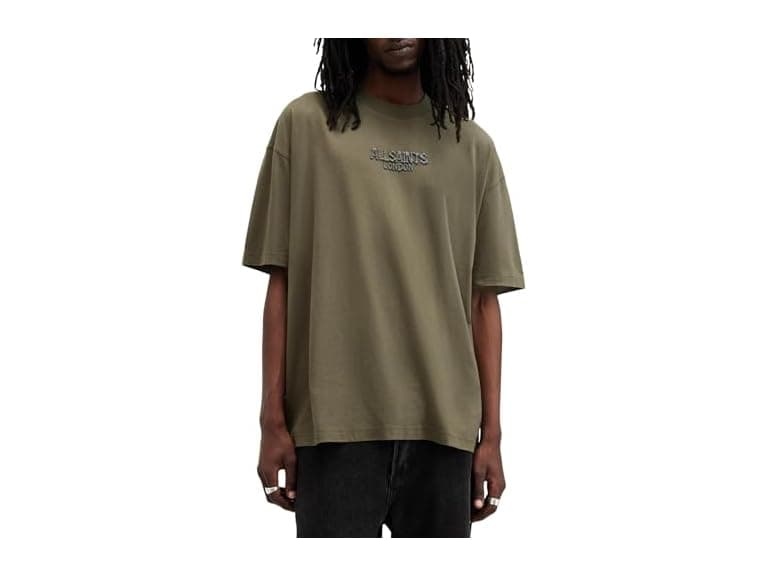 AllSaints Bones SS Crew Marley Green LG - Image 1