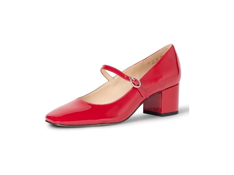 The Drop Women's Red Aoki Heeled Mary Jane (8) - Image 1