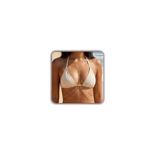 Sistble Layered Body Chain Jewelry for Women, Bra Bikini Belly Waist Chain Layered Body Chains Summer Beacher Gifts - Image 1
