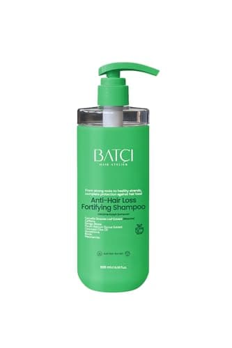 Batci Anti-Hair Loss Fortifying Shampoo, Green, 500ml, with Camellia Sinensis Leaf Extract, SLS Free