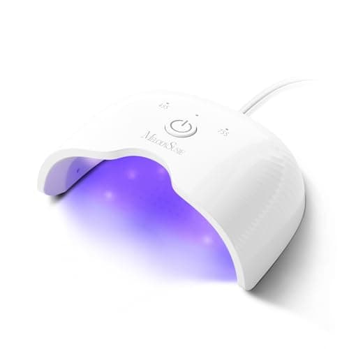 MelodySusie Mini LED UV Nail Lamp with Lightweight Design, P-ART06F Nail Dryer with Simple Button Control Cures All Soft Gels at Home, Especially Half-Cured Gel, Base Coat & Top Coat White - Image 1