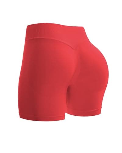 UG Active Women's 4.5" Scrunch Butt Lifting Workout Shorts Seamless Athletic Yoga Gym Running Shorts Red XS - Image 1