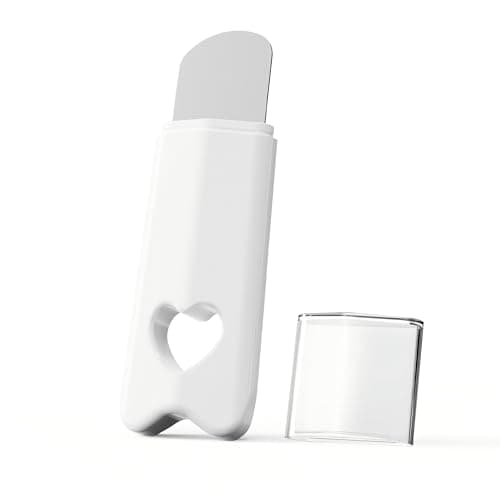 MIRVIAST Heart-Shaped Design Blackhead Remover Tool, Stainless Steel Skincare Tools Facial Cleansing Scraper, Skin Scrubber Face Spatula for Nose and T-Zone, Skin Care Tool for Men and Women (White) - Image 1