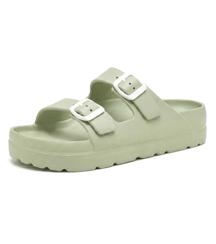 Haifago Women's Platform Sandals with Arch Support, Chunky Lightweight Foam Slip-on Slides Comfortable Summer Beach Sandals with Adjustable Buckle - Image 1