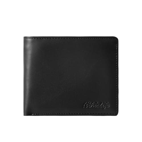 HiChiclife Wallet for Men, Genuine Slim Bifold Wallet for Men with Secure RFID Protection, Features an ID Window, Coin Pocket - Image 1