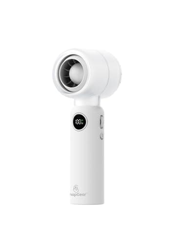 SnapGear Hush2 Handheld Fan 1-100 Stepless Speed Control, 14000 RPM Turbo Motor, 19H Runtime, 3000mAh USB-C, LED Display, 61.5dB Ultra-Quiet, 6.56oz Lightweight Portable Fan with Lanyard & Safety Lock - Image 1