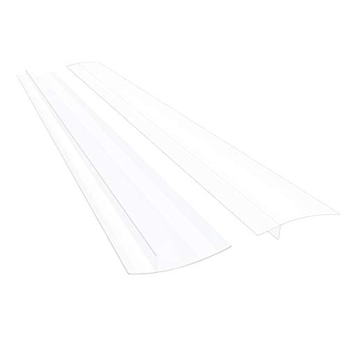 Silicone Kitchen Stove Gap Covers, Kitchen Counter Gap Anti-Slip Non-Tacky Filler Seals Spills Between Counter, Stovetop, Oven, Washer, heat-resistant,Set of 2 (21Inches, Translucent) by liboyixi - Image 1