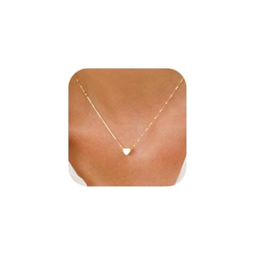 Ieftop Teen Girl Gifts Trendy Stuff - Gold Heart Necklaces First Communion Gift for Girls 8 9 10 11 12 13 14 15 16 17 18 Year Old Personalized Teen Gifts Jewelry - Image 1