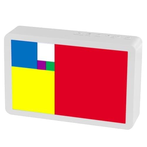Fibonacci Clock Homeschool Mathematical Timepiece: Table Clock with Dynamic Color Blocks, STEM Desk Decor Bluetooth Sync, USB-C Charging, Pi Day Decorations Gift for Math Lovers,Teachers - Image 1