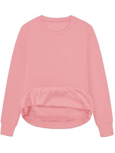 STOLKISS Women’s Casual Long Sleeve Sweatshirt Crew Neck Cute Pullover Relaxed Fit Fall Winter Tops Fleece Thicken Pullover - Image 1