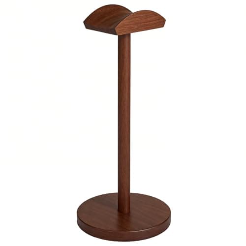 Cyfromt Universal Headphone Hanger Holder Organizer Keeper Racks Storage for Desk Gaming Headset Stand Premium Functional Craftmanship Headset Stand Accessories Walnut - Image 1