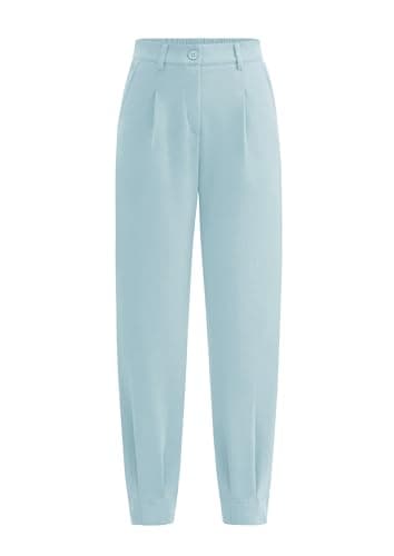 PRETTYGARDEN Womens Dress Pants Business Casual 2026 Trendy High Waisted Ankle Length Dressy Trousers Slacks Work Clothes (Aqua Blue,Small) - Image 1