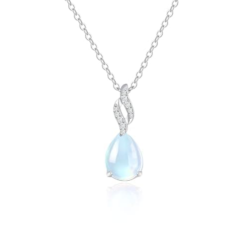 925 Sterling Silver Moonstone Necklace New Beginnings, High School Graduation Gifts, Moonstone Jewelry June Birthstone Necklace for Women, Inspirational Graduation Gifts for Sister Daughter Best Friend Birthday Gifts Ideas
