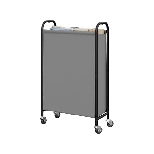GRANNY SAYS 80L Slim Laundry Hamper with Silent Brake Wheels, Sturdy Metal Frame & Handle, Rolling Laundry Basket for Laundry Room, Bedroom, Bathroom, or RV – Suited for Singles or Couples, Grey - Image 1