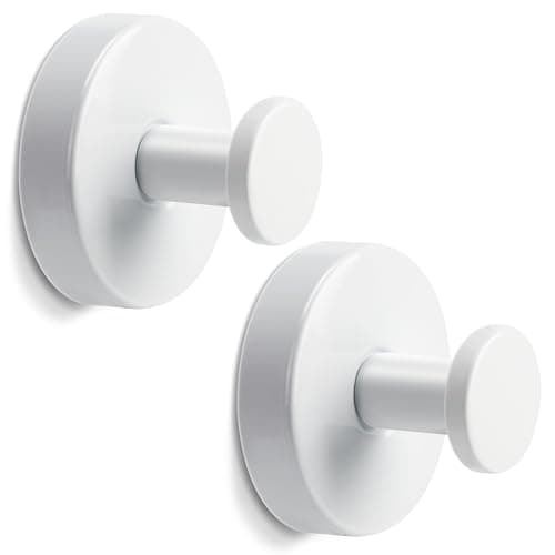 Supopular Reusable Heavy Duty Suction Cup Hooks for Kitchen/Bathroom/Shower - Wet-Proof Hooks for Towels, Robes, Loofah&Wreaths/No Drill Mounting on Glass, Tile, Metal (2, White) - Image 1