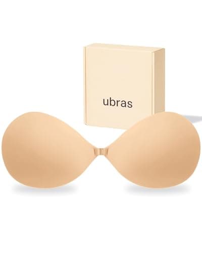 Ubras Adhesive Strapless Bra, Sticky Push up Invisible Bra, Reusable Silicone Bra for Backless Nude DD - Image 1