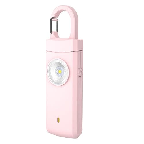 Personal Alarm for Women-130 dB Rechargeable Aalarm with Strobe Light, Low Battery Notice, for Girls, Kids and Elderly Self Defense (Pink) - Image 1