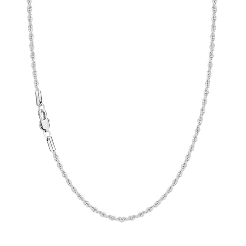 Pekttal 2mm Rope Chain 925 Sterling Silver Chain Necklace for Women, Shiny Silver Chain for Women Trendy, Strong Women's Necklace Chains Jewelry,22 Inch - Image 1