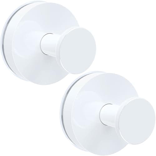 White Garland Hanger, 22LB Strong Wreath Hangers for Front Door Easter Christmas Decorations Welcome Sign, Suction Cup Hooks for Wreaths on Glass Window Over The Door, Removable Wreath Door Hanger - Image 1