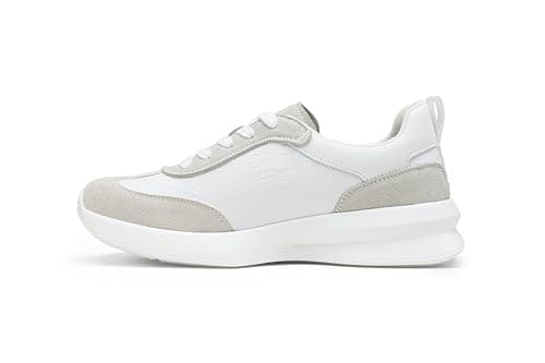 Vepose Women's Fashion Sneakers 2026, 8216 Platform White Grey Tennis Walking Shoes with Arch Support, Lightweight Lace up Casual Everyday Footwear, Size 8(CZR8216 White Grey 08) - Image 1