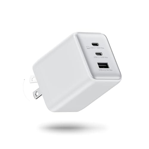 wegear 100W USB C Wall Charger, 3-Port PPS PD 3.0 Compact Foldable Wall Charger Block, Fast Power Adapter for MacBook Pro/Air, Dell XPS, iPad Pro, iPhone 17/16/15, Galaxy S25/S24, (White) - Image 1