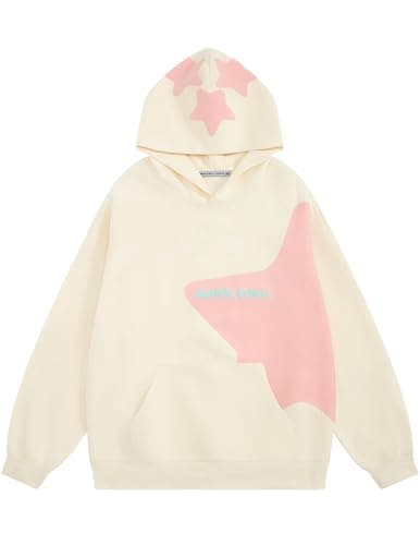 Aelfric Eden Star Graphic Hoodies Purple Print Hoodie Unisex Oversized Hooded Sweatshirt Long Sleeve Pocket Pullover Begie X-Large - Image 1