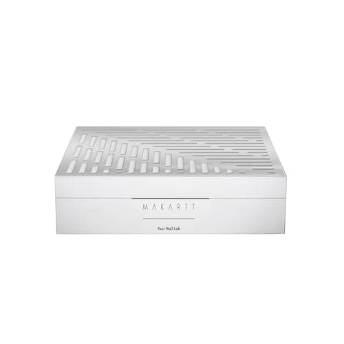 Makartt Nail Dust Collector - Dust Collector Nail Tech Quite SYMPHONEE Dust Extractor Vacuum for Acrylic & Gel Nails Plug-in Ultra Thin Portable with Reusable Filter White - Image 1