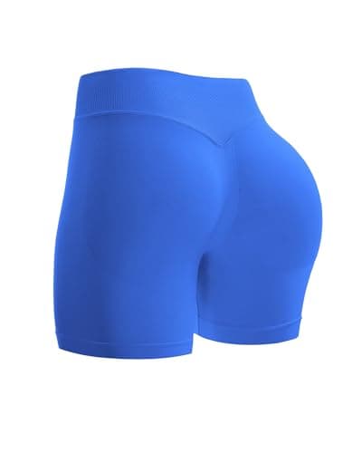 UG Active Women's 4.5" Scrunch Butt Lifting Workout Shorts Seamless Athletic Yoga Gym Running Shorts Royal Blue XS - Image 1