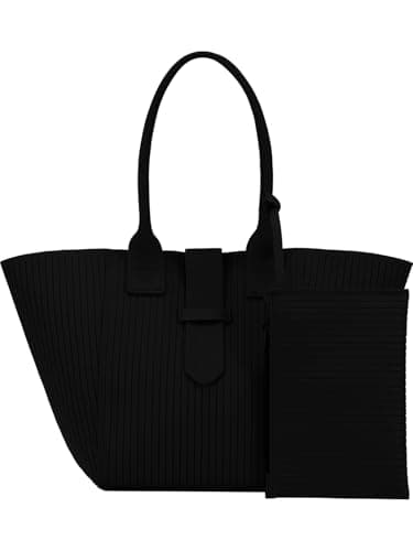 Tote Bag for Women, Hobo Handbags, Shoulder Purse for Everyday, Work, Travel, Shopping (A-Black) - Image 1