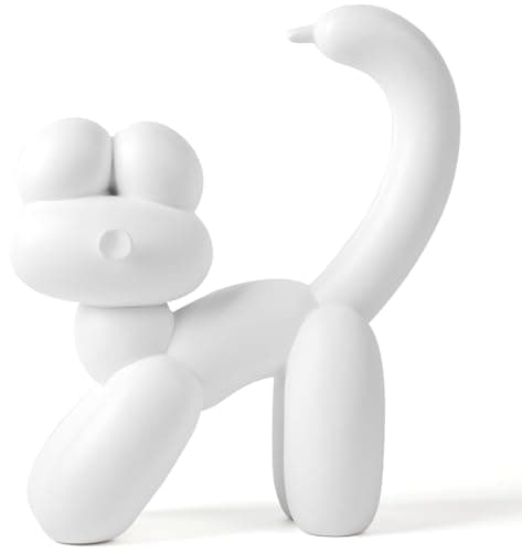 VOFSTAND Balloon Cat Figufine Decor - Cat Gifts for Women for Cat Lovers, 7.8 Inch Handmade Modern Balloon Animal Sculpture, Aesthetic Room Shelves Desk Decor - Image 1