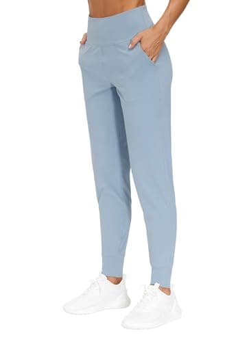 THE GYM PEOPLE Women's Joggers Pants Lightweight Athletic Leggings Tapered Lounge Pants for Workout, Yoga, Running (X-Large, Denim Blue)