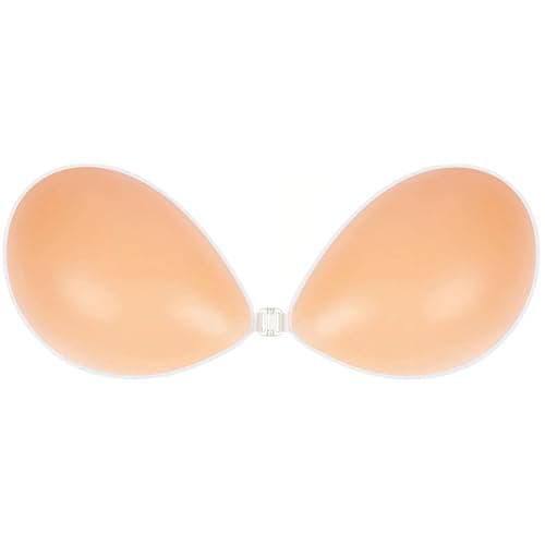 MITALOO Adhesive Bra Invisible Strapless Backless Bra Sticky Push up Silicone Bra for Women Light Nude - Image 1