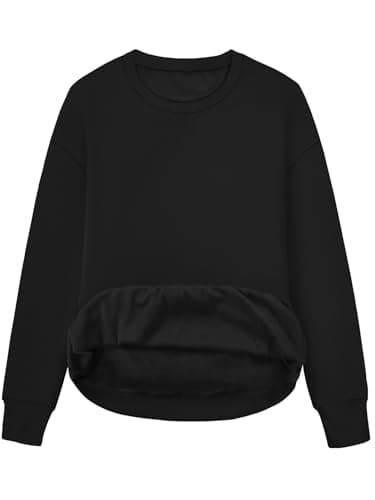 STOLKISS Oversized Long Sleeve Sweatshirts for Women Fleece Lined Hood Sleeve Winter Sweatshirt Pullover Cute Thicken Tops - Image 1