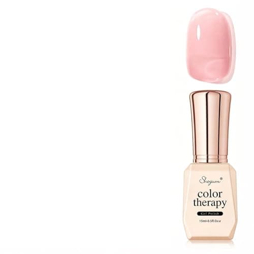 SHOYUM Jelly Sheer Gel Nail Polish, 1 Pcs 15ml Light Purple Nude Gel Polish Color Soak Off UV LED Gel Polish Nail Art Design Manicure Salon DIY Gel X06 - Image 1