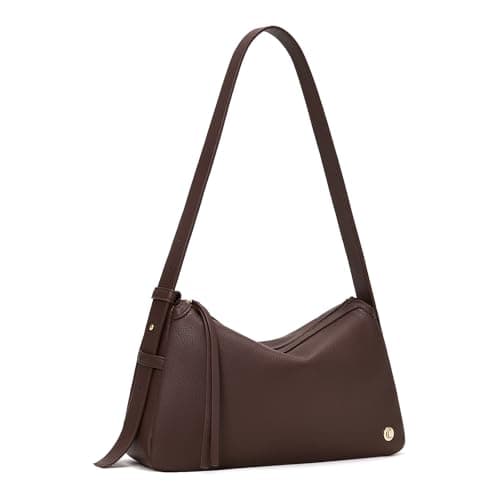 CLUCI Brown Shoulder Bag for Women, Cute Purses and Handbag, Soft Hobo Bag Clutch Purse with Adjustable Wide Shoulder Strap - Image 1
