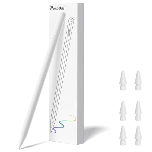 Stylus Pen for iPad with Shortcut, 3X USB C Fast Charge Active Pencil Compatible with Apple iPad (A16) 11/10/9/8/7/6th Generation, Pro 13"/12.9"/11", Air 3/4/5/11/13, Mini (A17 Pro) 7/6/5 Gen White