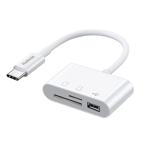 Huiiwiz SD Card Reader for iPhone 17 16 15, Camera Adapter to iPhone, Memory Card Reader with USB C - Image 1
