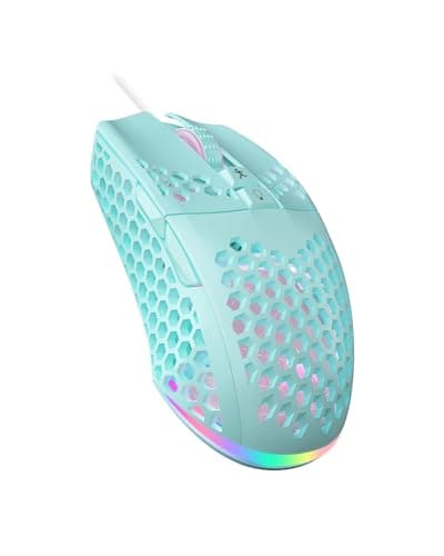 SOLAKAKA SM900 Green Wired Gaming Mouse with Honeycomb Shell,12800 DPI,7 Programmable Buttons,Lightweight Gaming Mice Ergonomic Computer Mouse Gaming for Windows/PC/Mac/Laptop Gamer - Image 1