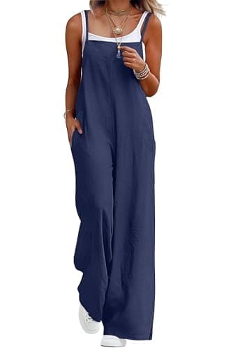 Lepunuo Casual Jumpsuits Women Navy Blue Overalls Spring - Image 1