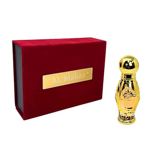 "Rose de ambre" Satin Silk Oud Attar (15 ML) Long Lasting Unisex 100% Pure Perfume Oil. Notes: Rose (Bulgarian and Turkish), oud (Agarwood), vanilla, and violet, Packed in Gift Ready Box by ALMAHAS - Image 1