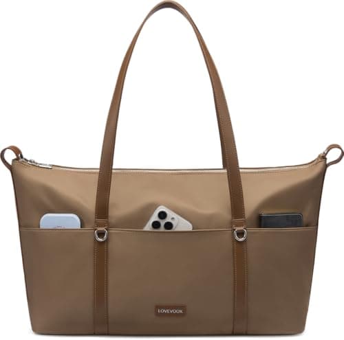LOVEVOOK Work Tote Bag for Women, 15.6 Inch Laptop Shoulder Bag with Large Cup Holder, Professional Computer Tote Briefcase for Teacher Nurse Office Gym Travel Weekender - Image 1